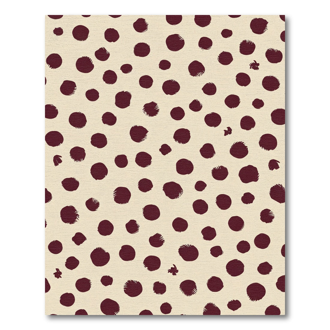Deep Red Polka Dot Scatter Rug