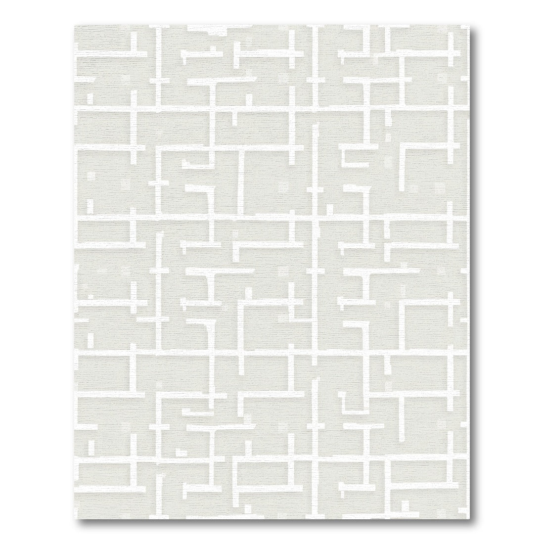 Abstract White Intersecting Lines Rug
