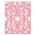 Pink Cream Symmetry Damask Rug