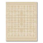 Minimalist White Linear Geometric Rug