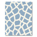 Soft Blue Abstract Organic Lattice Rug