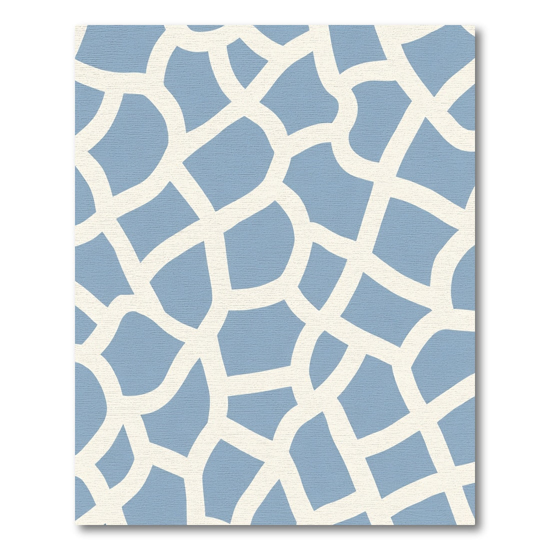 Soft Blue Abstract Organic Lattice Rug