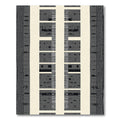 Striped Vertical Gray Geometric Panel Rug