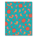Playful Orange Pink Octopus Swirl Rug