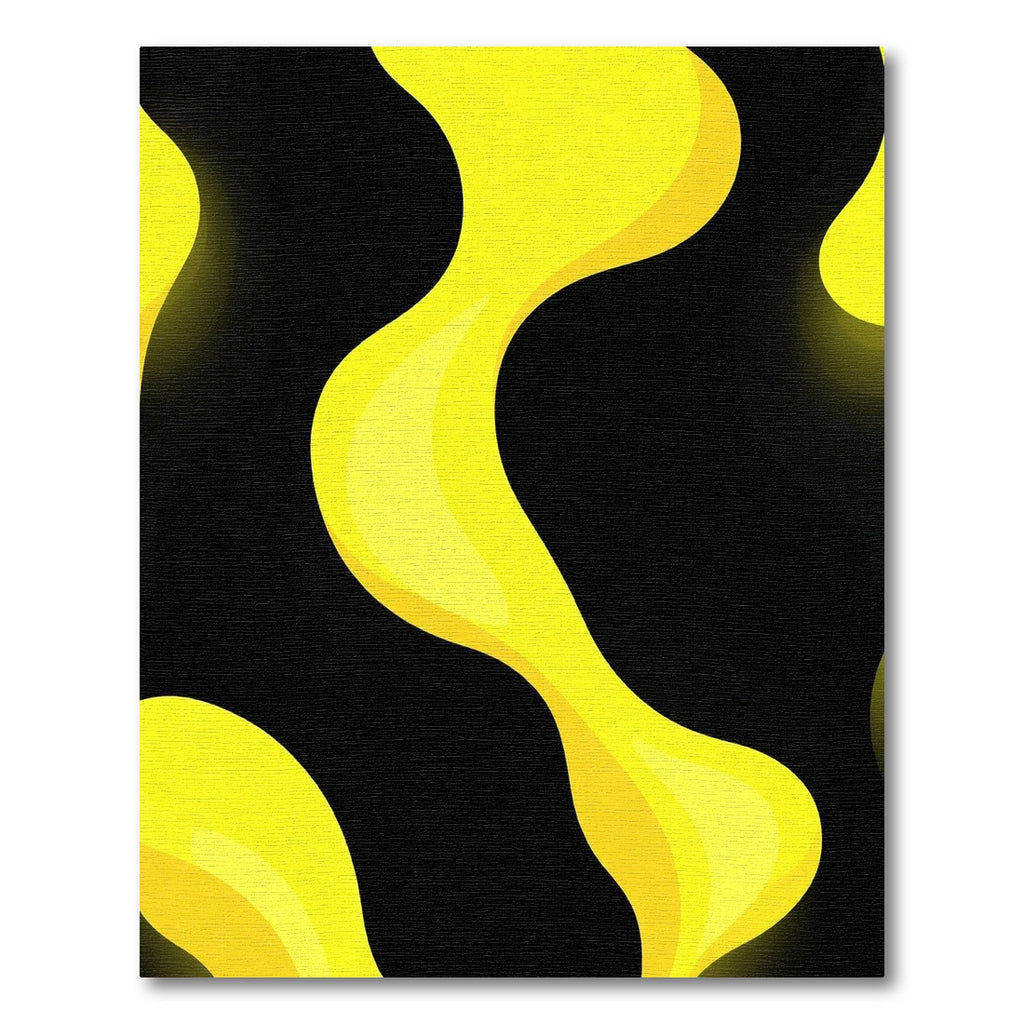 Vibrant Yellow Molten Lava Rug