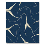 Navy Blue Abstract Organic Swirl Rug