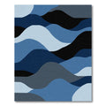 Deep Blue Wave Landscape Seamless Rug