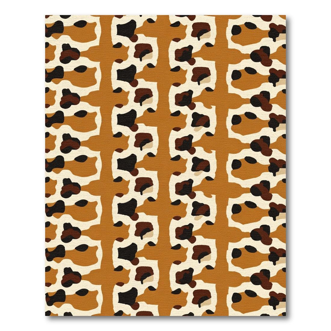 Abstract Animal Print Ochre Rug