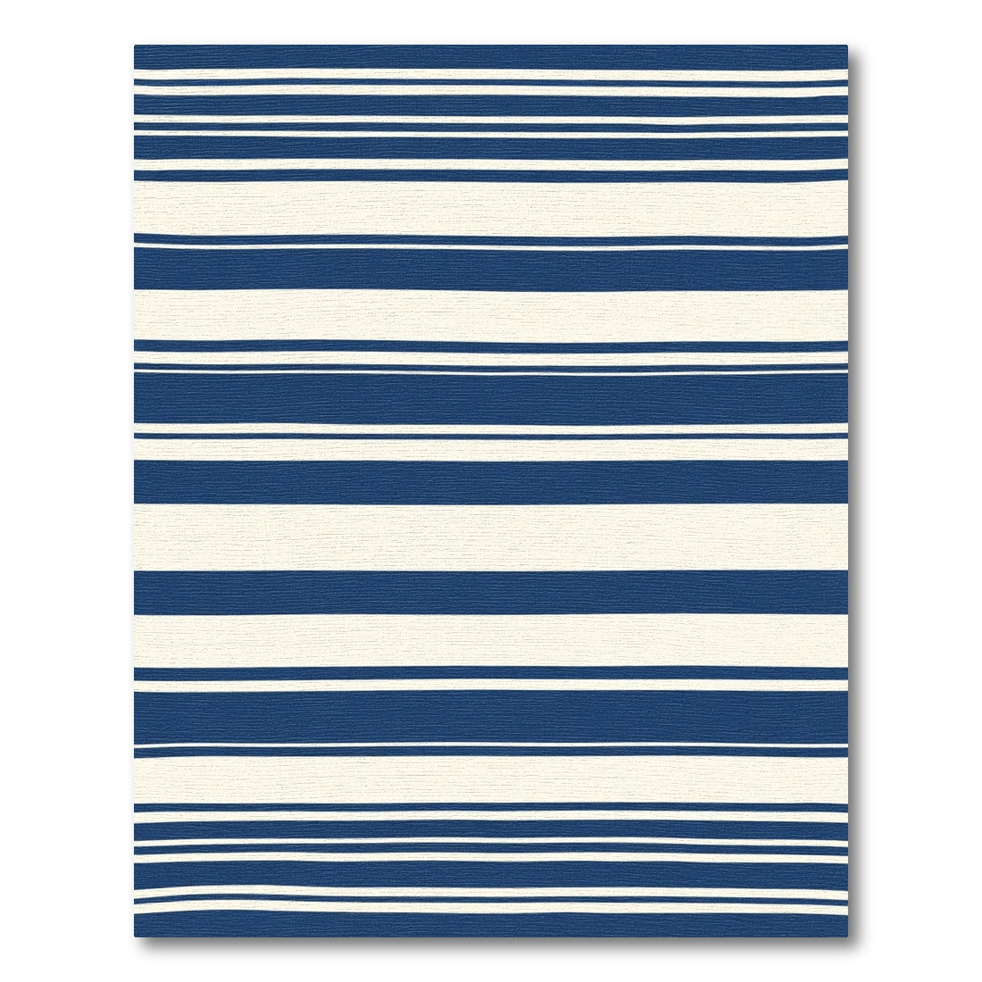 Navy Cream Stripe Rug