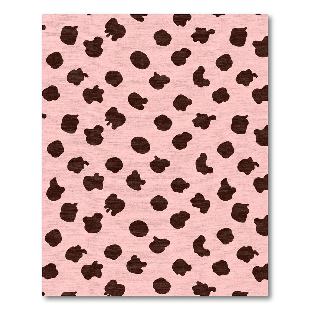 Pink Brown Spotty Scatter Rug