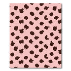 Pink Brown Spotty Scatter Rug
