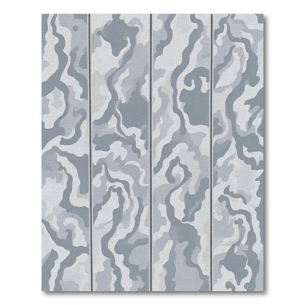 Monochromatic Slate Camouflage Swirls Rug