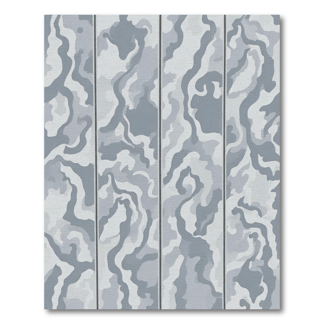 Monochromatic Slate Camouflage Swirls Rug
