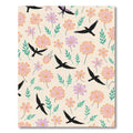 Whimsical Flying Birds Floral Field Rug
