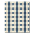 Classic Blue Beige Checkered Rug