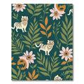 Whimsical Tiger Floral Forest Rug