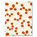 Orange Atomic Structure On Cream Rug