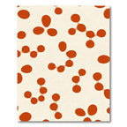 Orange Atomic Structure On Cream Rug