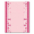 Pink Ribbon Floral Border Rug
