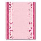 Pink Ribbon Floral Border Rug