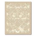 Neutral Geometric Interlocking Squares Rug