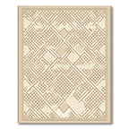 Neutral Geometric Interlocking Squares Rug