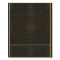Gold Square Grid Border Rug