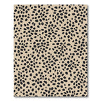 Neutral Tan Black Spotted Overlay Rug