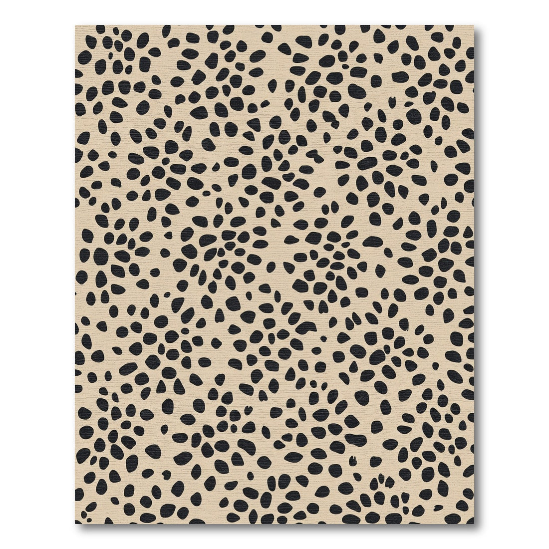Neutral Tan Black Spotted Overlay Rug
