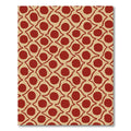 Terracotta Red Abstract Dot Diamond Rug