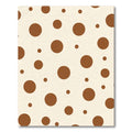Brown Circles Cream Background Rug