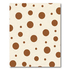 Brown Circles Cream Background Rug