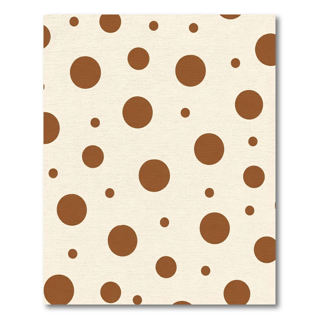 Brown Circles Cream Background Rug