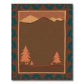 Rustic Earthy Orange Pine Forest Rug