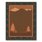 Rustic Earthy Orange Pine Forest Rug