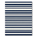 Classic Navy Cream Stripe Rug
