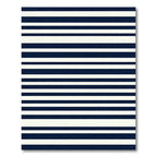 Classic Navy Cream Stripe Rug