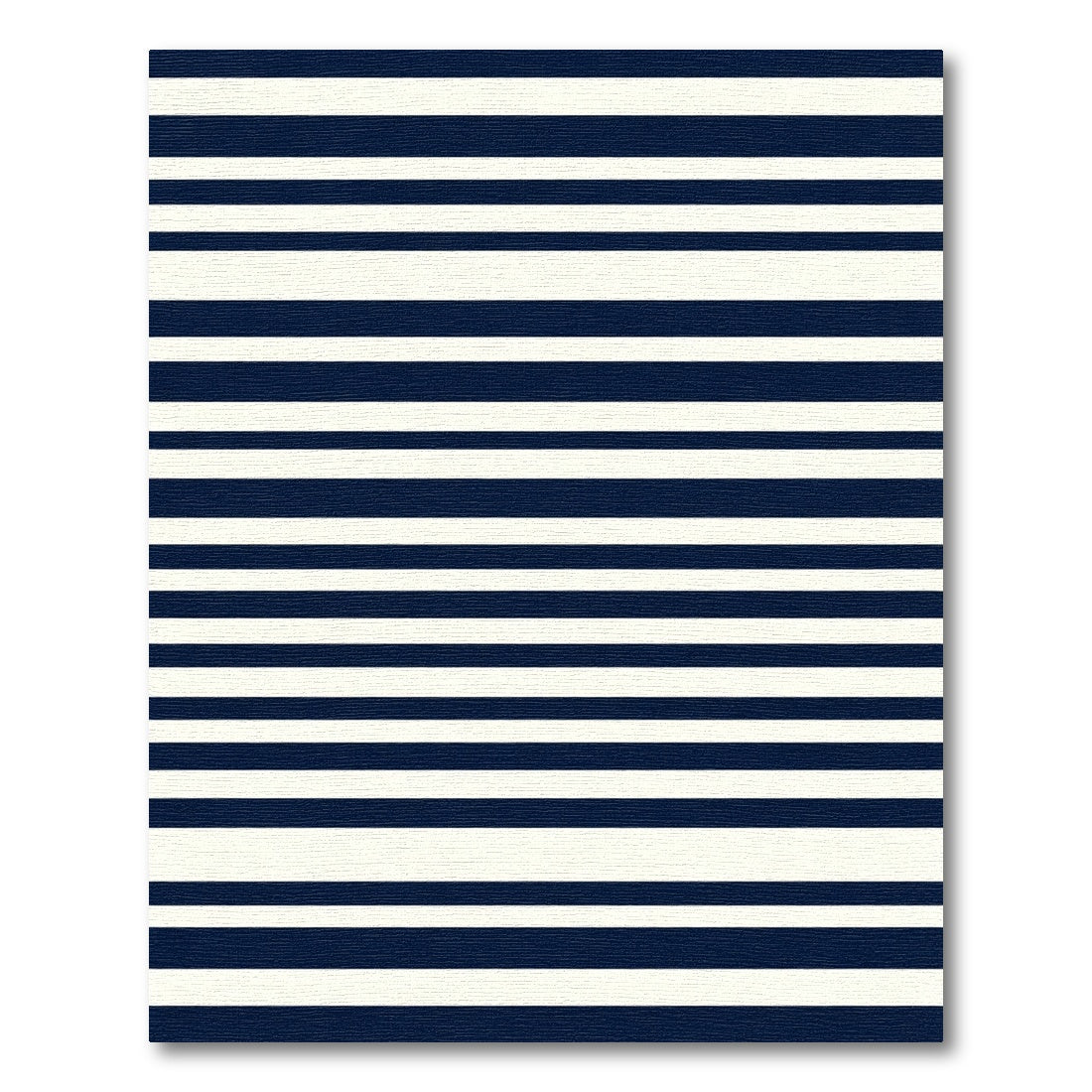 Classic Navy Cream Stripe Rug