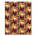 Mid Century Organic Abstract Swirls Rug