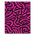 Retro Pink Swirl Abstract Rug