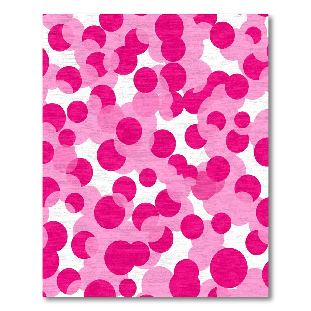 Vibrant Pink Circles Scatter Design Rug