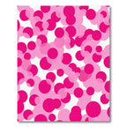 Vibrant Pink Circles Scatter Design Rug