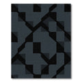 Dark Gray Geometric Interlocking Shapes Rug