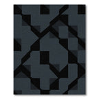 Dark Gray Geometric Interlocking Shapes Rug