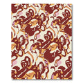 Russet Terracotta Abstract Swirl Rug