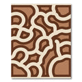 Earthy Tones Abstract Blob Rug