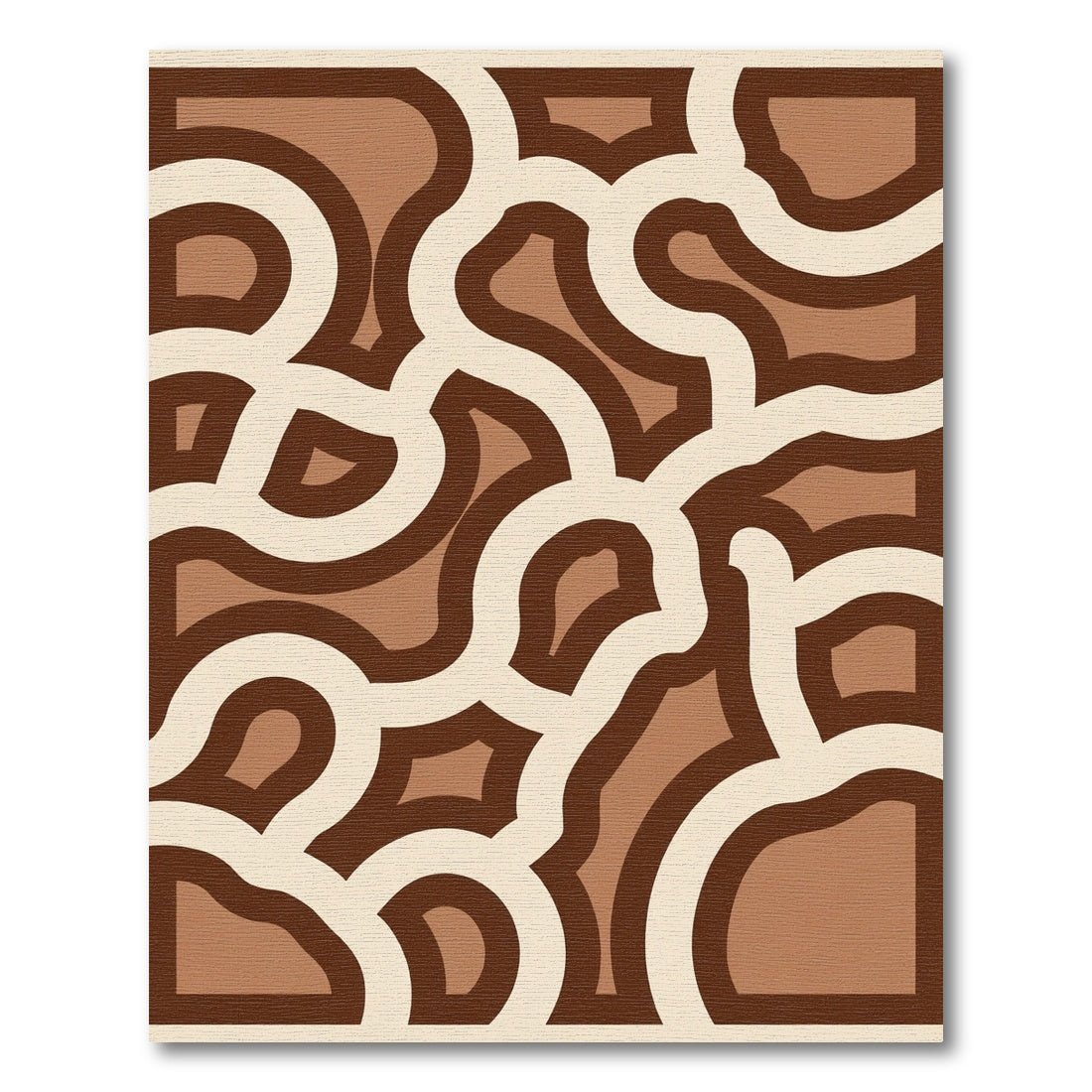 Earthy Tones Abstract Blob Rug