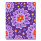 Vibrant Purple Floral Medallion Rug