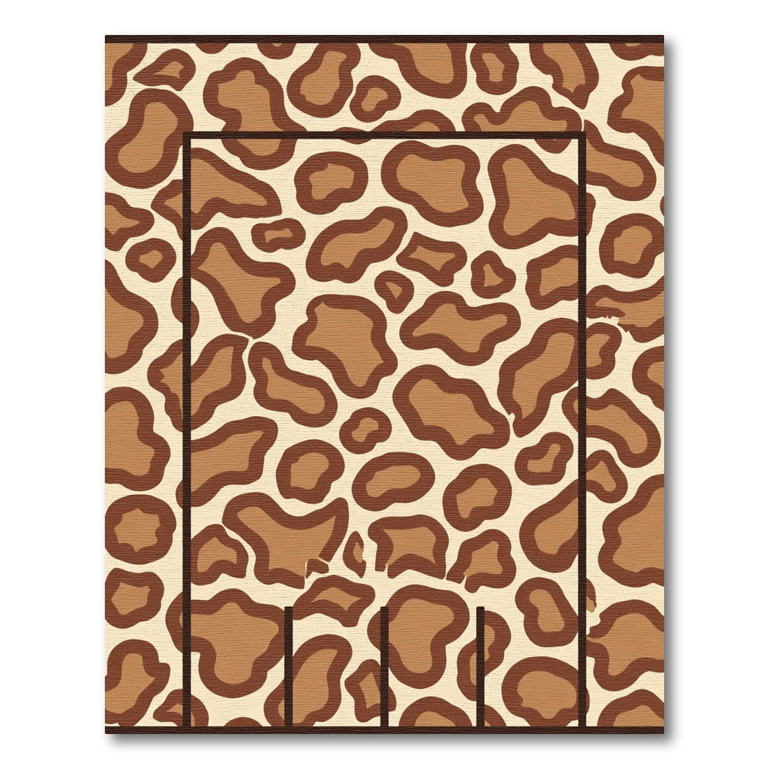 Brown Spotted Animal Hide Rug