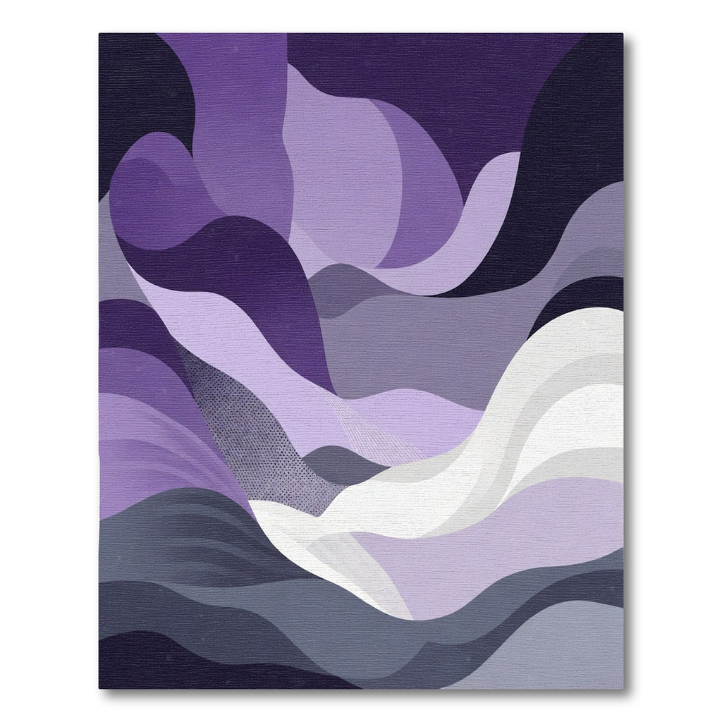Amethyst Abstract Wavy Landscape Rug